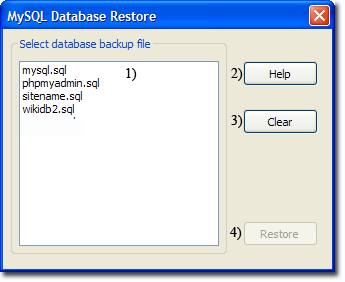 Restore selected database