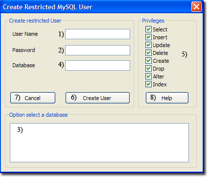 Create Restricted MySQL User